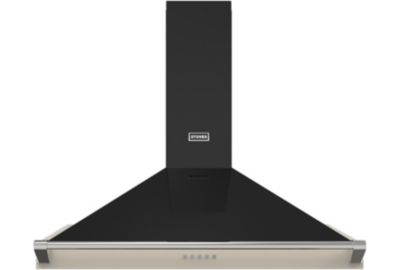 Hotte grande largeur STOVES Hotte Pyramidale 90 cm Crème avec Barre
