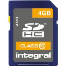 Disque dur interne INTEGRAL SDHC Card Class 10 Value 4GB 20MB/s