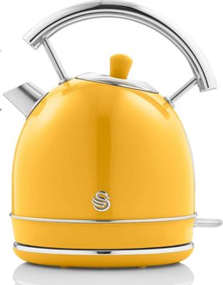 Bouilloire SWAN Retro SK14630YELNEU, 1,8L, Acier Inox