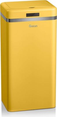 Poubelle de cuisine automatique SWAN SWKA4500YELNEU Retro Poubelle,Métal,45 L