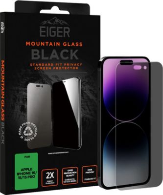 Protège écran EIGER Verre Trempé pour iPhone 15/15 Pro