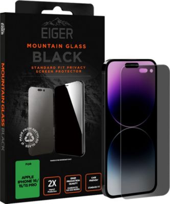 Protège écran EIGER Verre Trempé pour iPhone 15/15 Pro