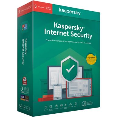 Logiciel antivirus et optimisation KASPERSKY Internet Security 2020 (5 Postes / 1 An)
