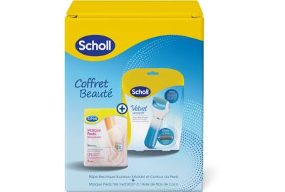 Râpe électrique pied SCHOLL Rape exfoliante + masque hydratant