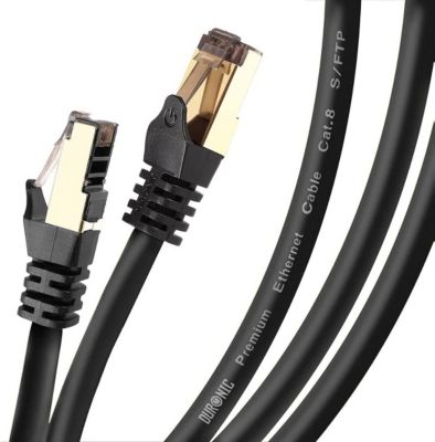 Câble Ethernet DURONIC CAT8 BK 1m