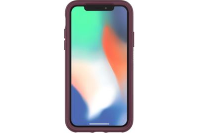 Pack OTTERBOX iPhone X/Xs Coque wine + Verre trempé