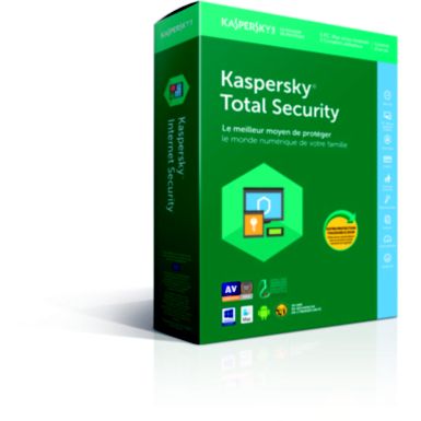 Logiciel antivirus et optimisation KASPERSKY Total Security 2018 5 Postes / 1 An