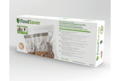 Sac de conservation FOOD SAVER FVB016X01 lot 20 sacs avec Zip 3.79L