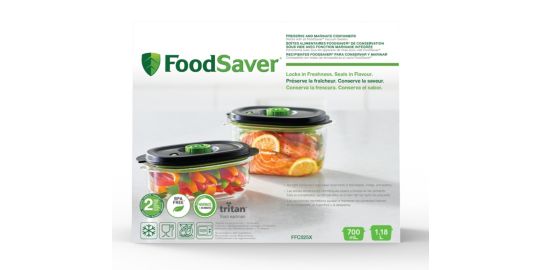 Boîte sous vide FOOD SAVER FFC025X01 lot 700ml + 1.2L