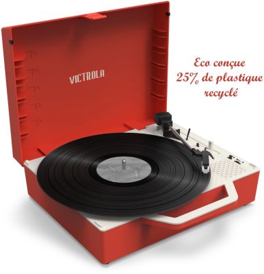 Platine vinyle VICTROLA RE-SPIN Eco Concue Rouge