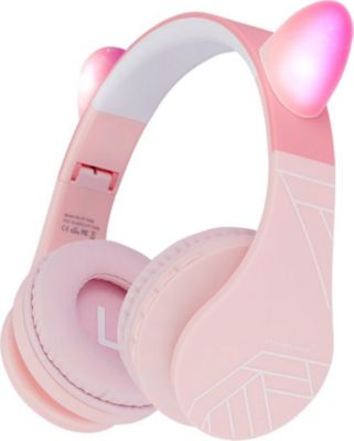 Casque POWERLOCUS PowerLocus P1 Cat Pour Enfants Rose