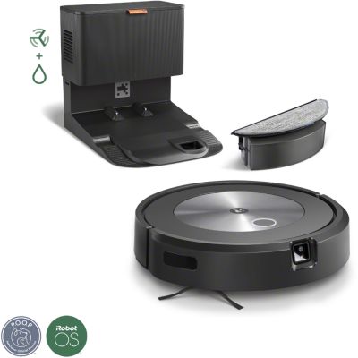 Aspirateur Robot Et Laveur 2-En-1 Irobot Roomba Combo J5+ Noir