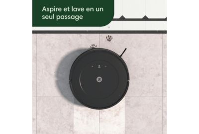Robot Aspirateur Laveur IROBOT Roomba Combo Essential Y011040 noir