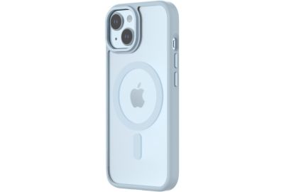 Coque bumper QDOS Iphone 15 Hybrid soft SNAP MagSafe blleu