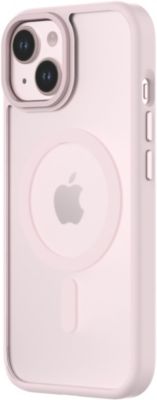 Coque bumper QDOS Iphone 15 Hybrid soft SNAP MagSafe Rose