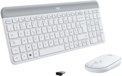 Logitech MK235 Combo Clavier Souris sans fil pour Windows, 2,4 GHz  Récepteur USB Unifying, 15 Touches de Fonctions, Batterie Longue Durée 3  Ans