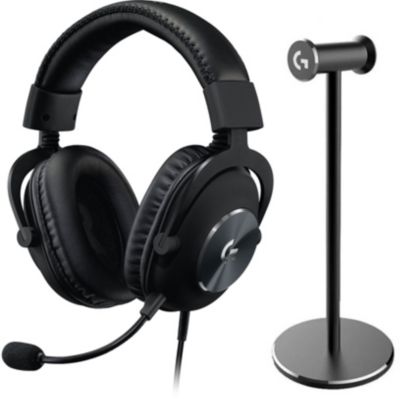 Casque De Jeu Logitech G Pro X Avec Repose Casque Noir