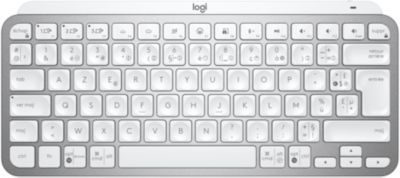 Clavier Logitech MX Keys S Clavier Sans Fil Rechargeable USB C, Silencieux,  Plat, Retroeclaire - Gris pale sur