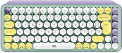 Clavier sans fil LOGITECH POP Keys Multidispositif-Daydream violet