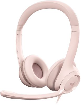 Micro-casque LOGITECH H390 avec Microphone Antibruit - Rose