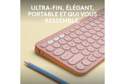 Clavier sans fil LOGITECH Pebble 2 K380s Rose