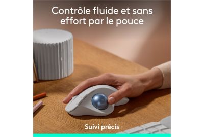 Souris sans fil LOGITECH Ergo M575S Blanc cassé