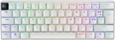 Clavier gamer sans fil LOGITECH G PRO X 60 LIGHTSPEED BLANC