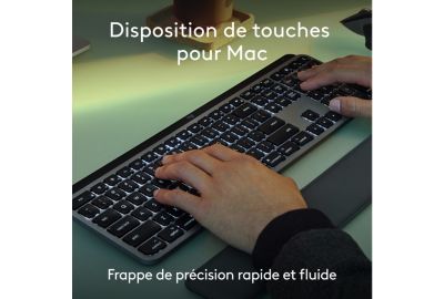 Clavier sans fil LOGITECH MX Keys S for Mac Gris Sideral