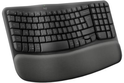 Clavier sans fil LOGITECH Wave Keys ergonomique + repose poignets