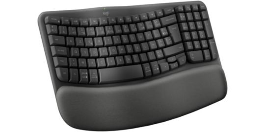 Clavier sans fil LOGITECH Wave Keys ergonomique + repose poignets