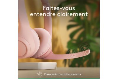 Micro-casque LOGITECH Zone 300 Bluetooth Rose
