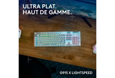 Clavier gamer sans fil LOGITECH G915 X Lightspeed Tactile Blanc