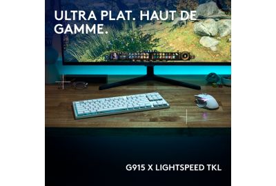 Clavier gamer sans fil LOGITECH G915 X Lightspeed TKL Tactile Blanc