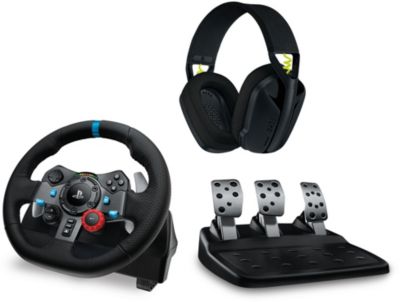 Volant + Pédalier LOGITECH Volant G29 + Casque G435 Noir