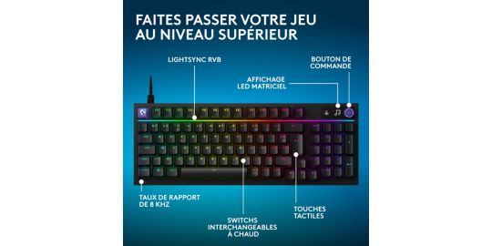 Clavier gamer LOGITECH G316 X 98 Noir