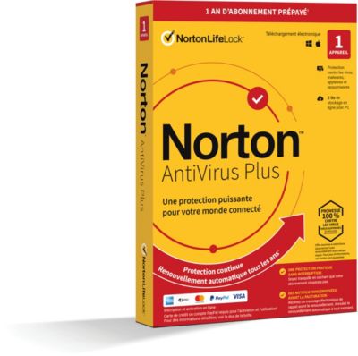 Logiciel antivirus et optimisation NORTON LIFELOCK Norton Antivirus Plus 2Go 1 poste