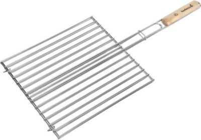 Grille barbecue BARBECOOK Double grille rectangulaire - Chrome et