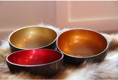 Bol NOYA coco peinture rouge metallique
