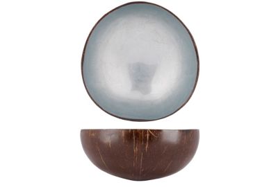 Bol NOYA coco feuille gris bleu metallique