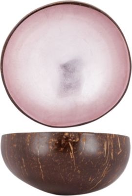 Bol NOYA coco feuille rose doux metallisee