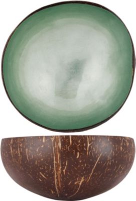 Bol NOYA coco feuille vert menthe metallique