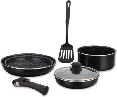 Batterie de cuisine HERZBERG HG8090-7-BK