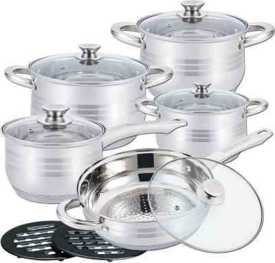 Batterie de cuisine HERZBERG HG1242-IX