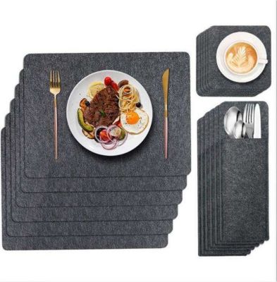 Cuillère à oeuf HERZBERG Sets de table et sous verres en feutre 3