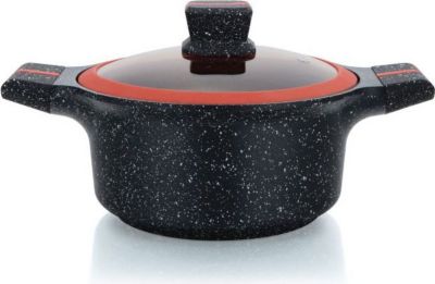 Casserole HERZBERG Cocotte avec revêtement en Granit avec c Casserole HERZBERG Cocotte avec revêtement en Granit avec c