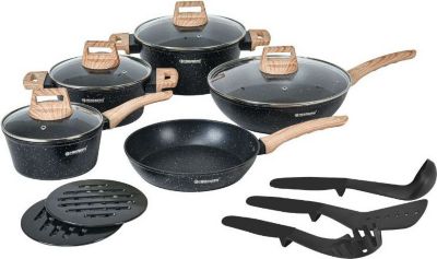 Batterie de cuisine HERZBERG HGWDMRB14-BLK