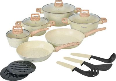 Batterie de cuisine HERZBERG HGWDBEJ15-BEI
