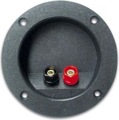 Pied enceinte VELLEMAN Bornier pour enceintes rond nickele