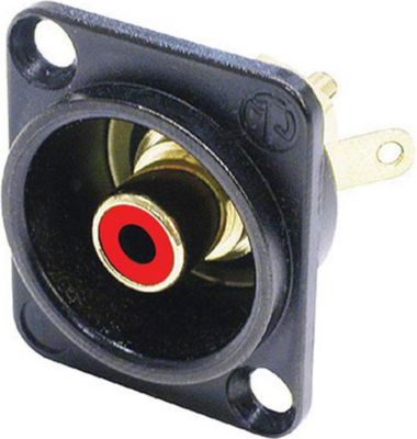  NEUTRIK socle RCA noiranneau de reperage rouge NEUTRIK socle RCA noiranneau de reperage rouge