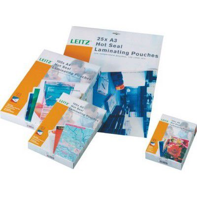 Consommable de bureau pour plastifieuse LEITZ Pochettes 125 microns A4 boîte de 100 Consommable de bureau pour plastifieuse LEITZ Pochettes 125 microns A4 boîte de 100